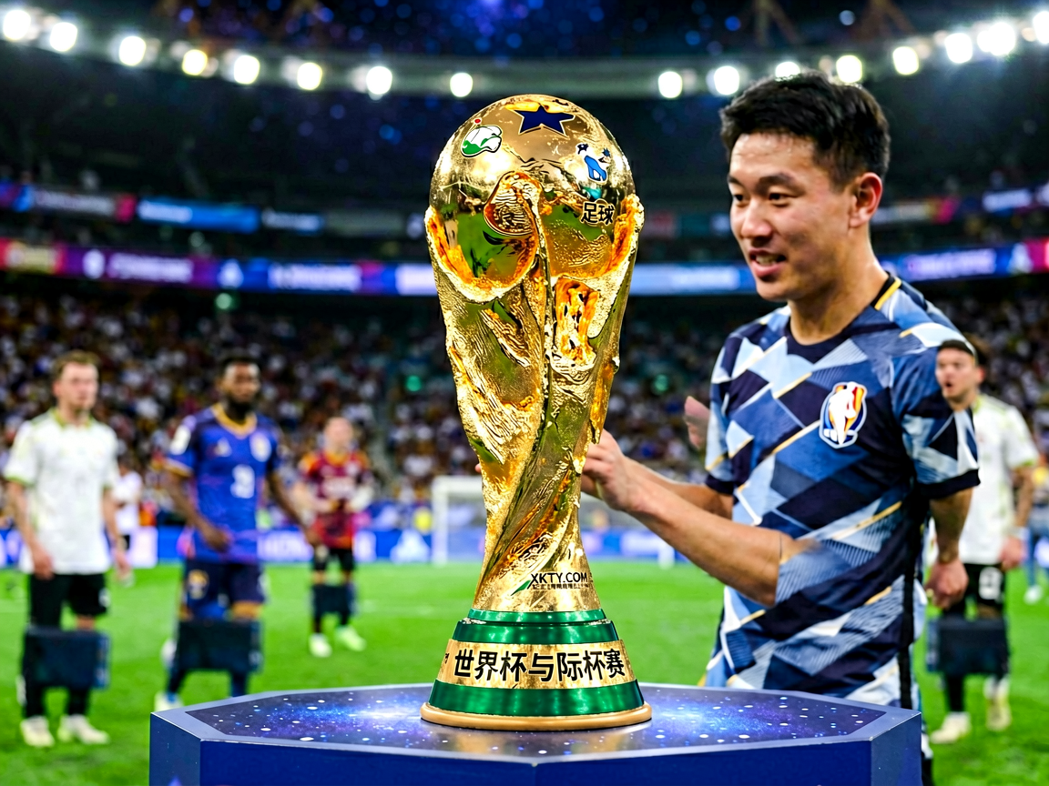 世界杯奖杯，展示星空平台国际大赛专题内容